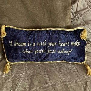 Disney A Dream Is A Wish Your Heart Makes Cinderella Decorative Pillow